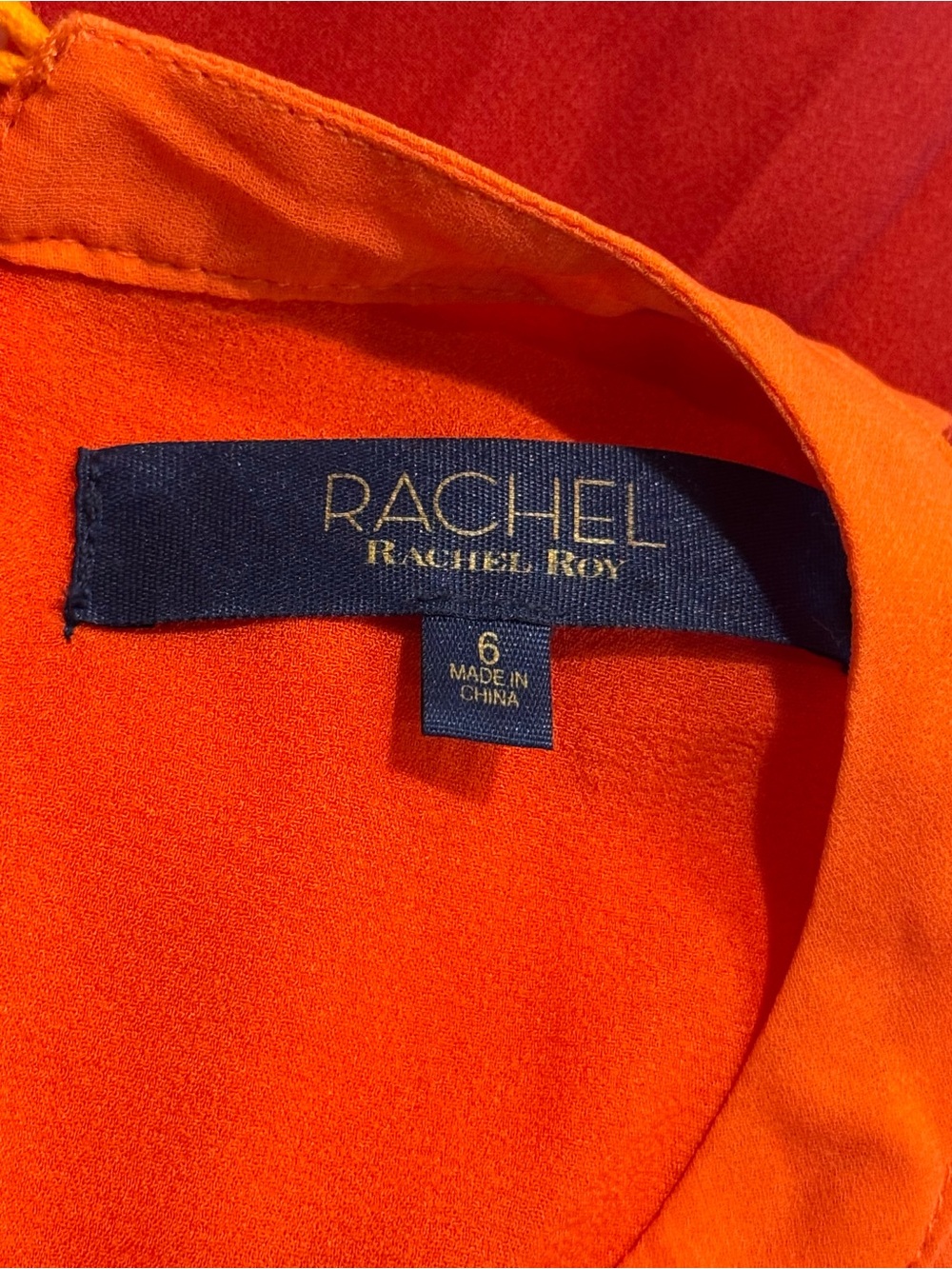 Rachel Roy Pleated Ombre Maxi Dress Orange Purple Halter Tie Waist Size 6 - Picture 6 of 12